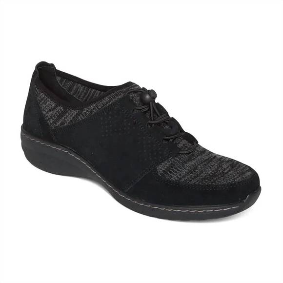 NEW AETREX women's casey sneakers in black - Picture 1 of 4